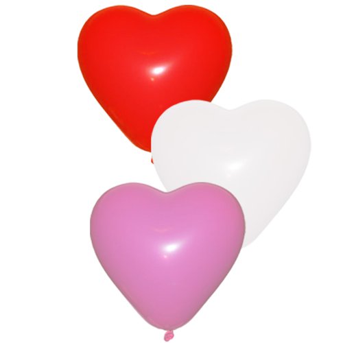 Гелієва кулька “Серце” (25 см) – із просоченням Hi-Float.