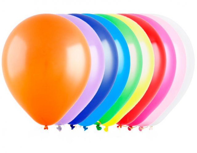 Гелієва кулька 10″ (25см) – із обробкою Hi-Float.