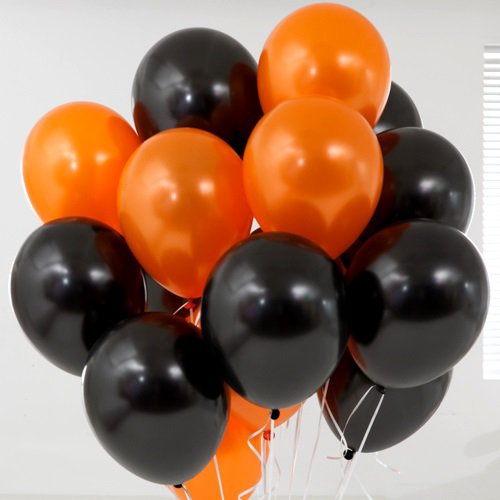 Черно-оранжевые шарики (32см)