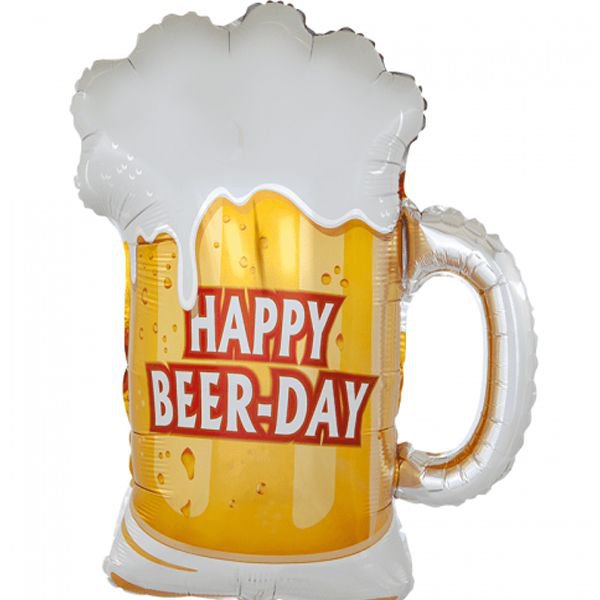 Фольгированный бокал пива «Happy Beer-day» (57*68см)
