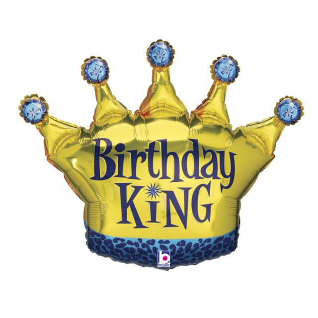 Фольгированная корона «Birthday King» (58*75см)