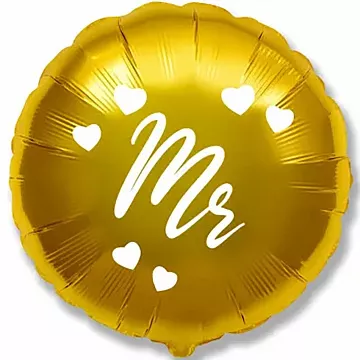 Куля фольгована 46 см коло Містер