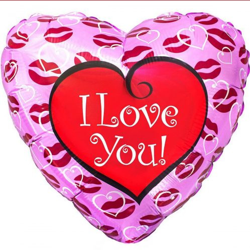 Серце фольговане I Love you