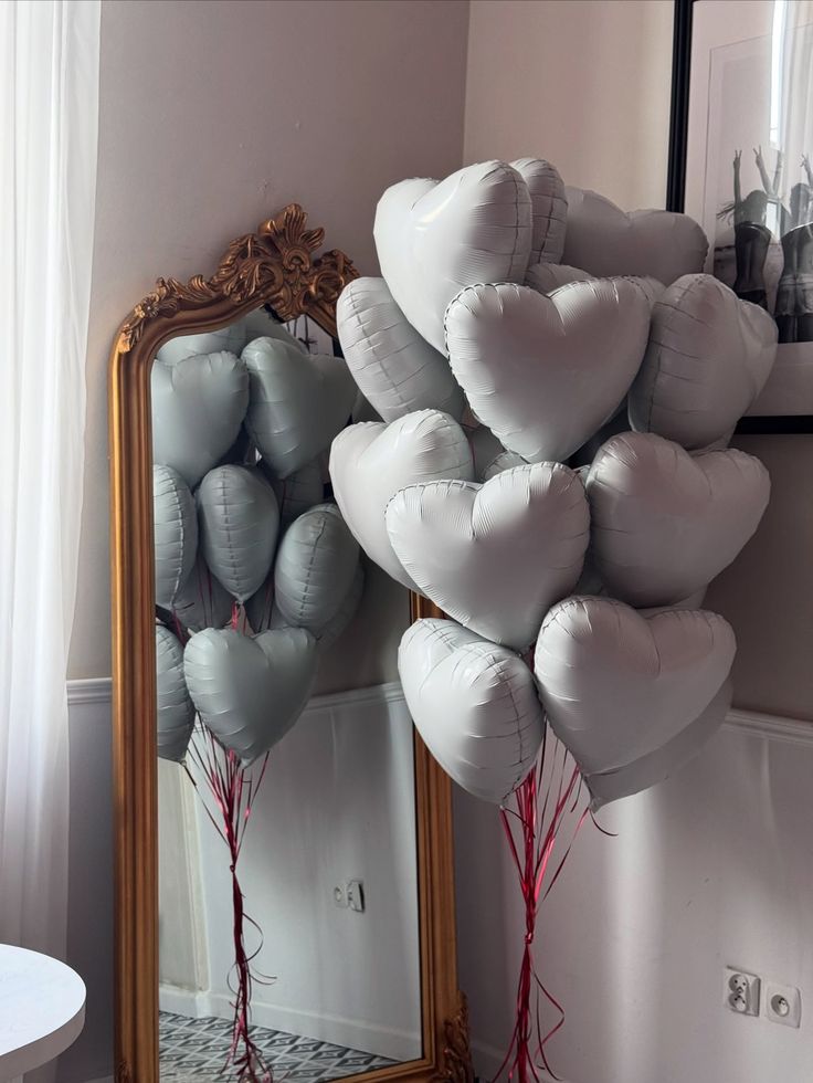 Білі сердечка 45 см