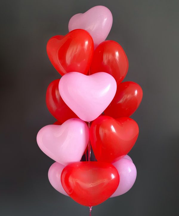 Серце латексне (червоний, білий, рожевий) 25см