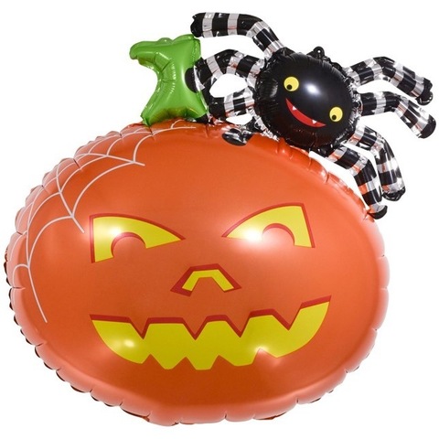 Фольгована кулька Гарбуз з павуком 66 см