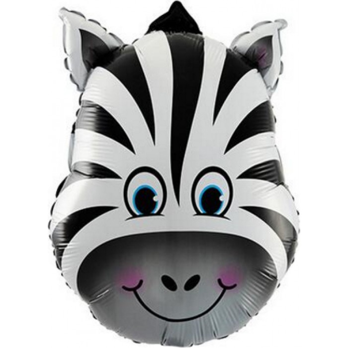 Фольгована кулька голова Зебри 78*90 см